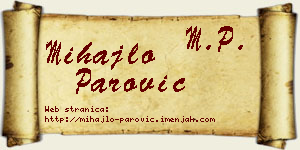Mihajlo Parović vizit kartica